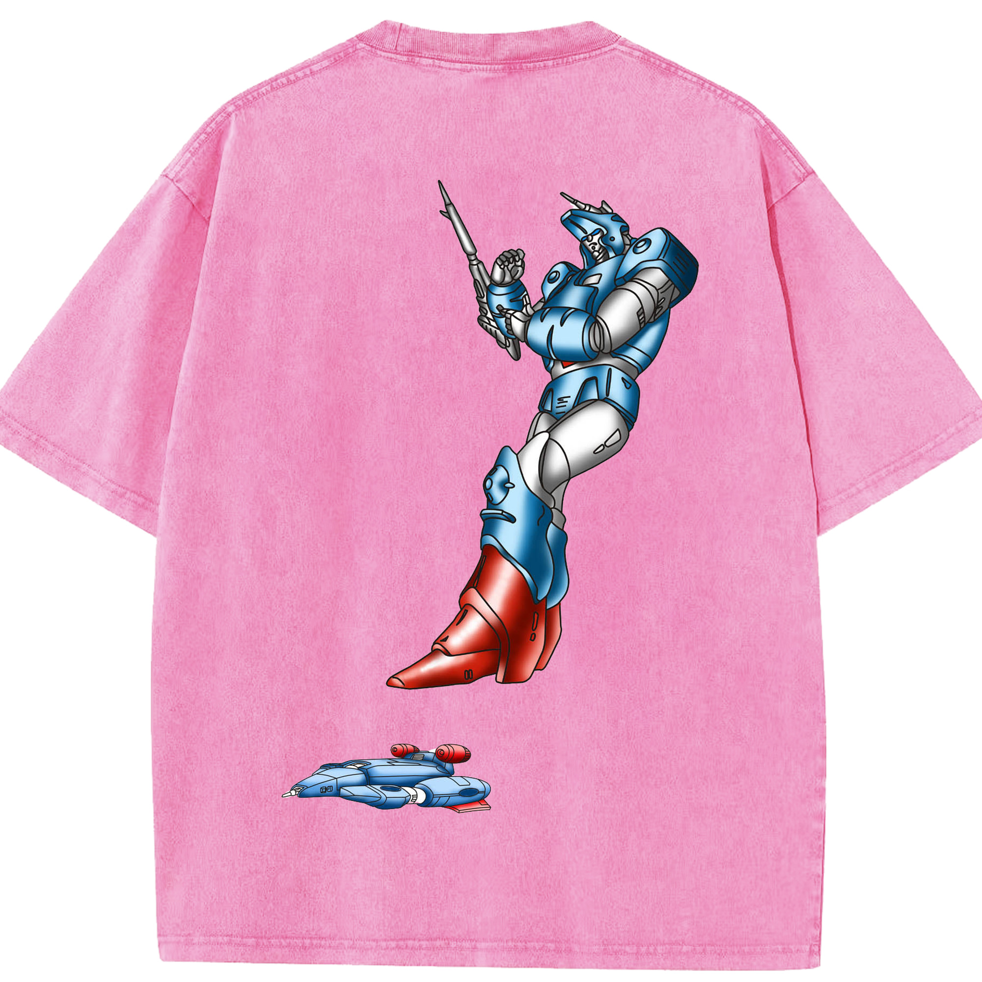（画像用）  綿100% ヴィンテージ風 半袖Tシャツ（背面プリント）